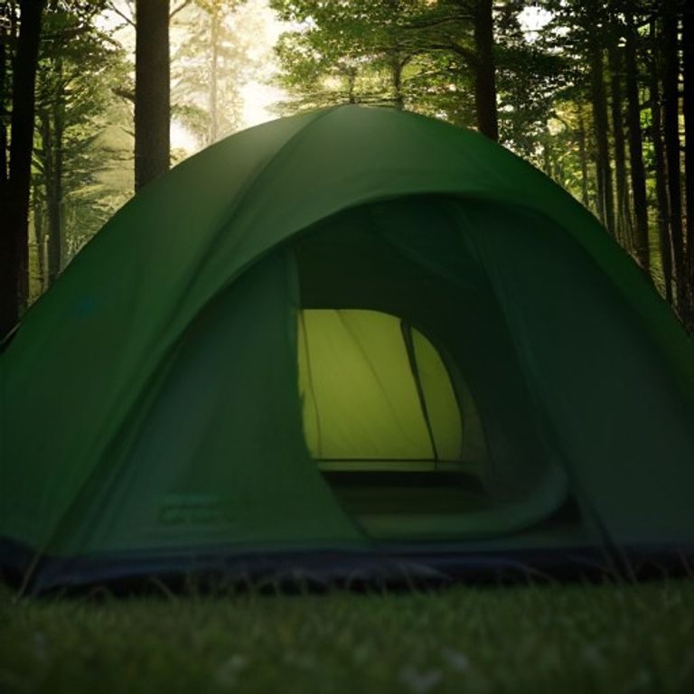 Tenda Camping Dome Kapasitas 4 Orang Lapis Ganda